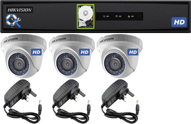 03 HD Cameras Bundle w/Support