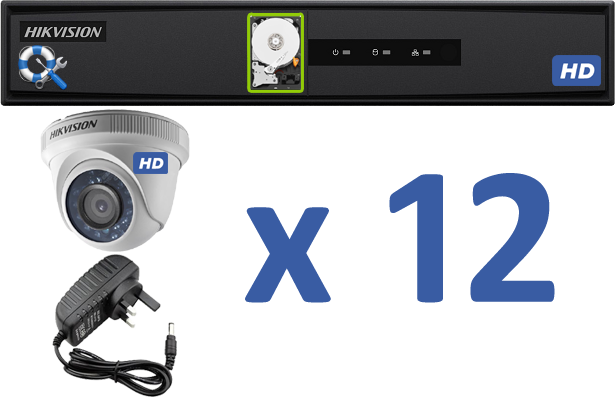 12 HD Cameras Bundle w/Support