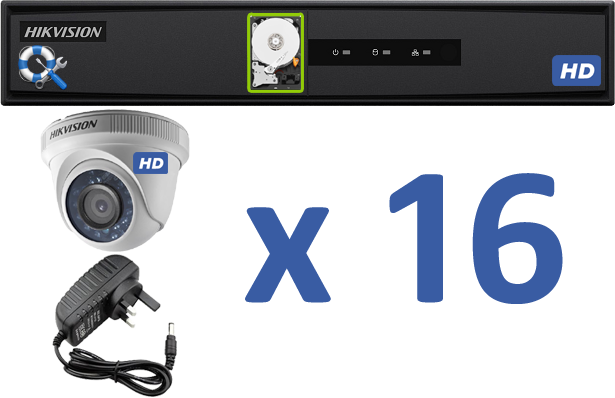 16 HD Cameras Bundle w/Support