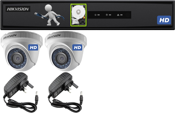 02 HD Cameras Cabling & Installation Package