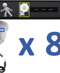 08 HD Cameras Cabling & Installation w/Onsite Warranty Package