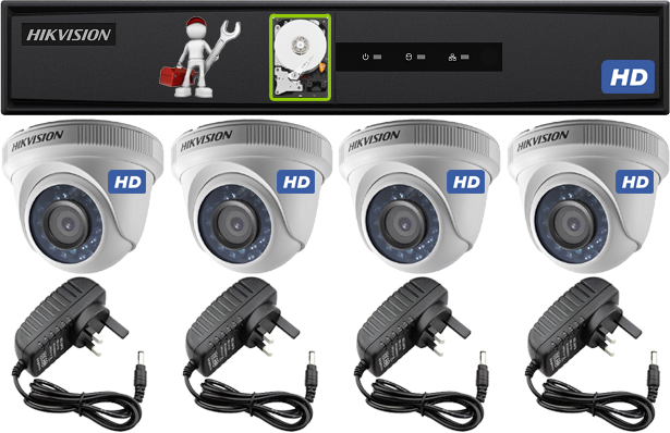04 HD Cameras Installation Only Package