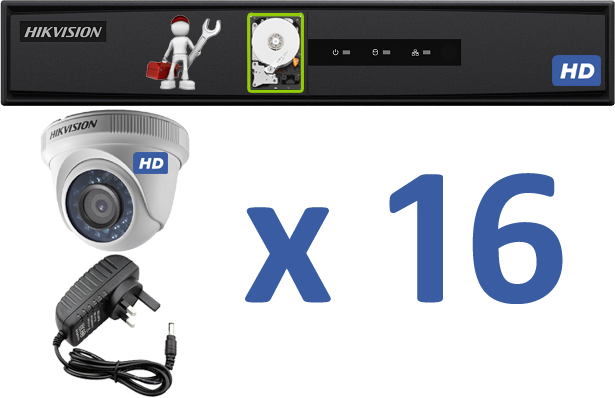 16 HD Cameras Installation Only Package