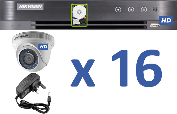 16 HD (1080P) Cameras Equipment Bundle