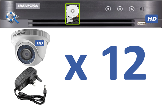 12 HD (1080P) Cameras Bundle w/Support