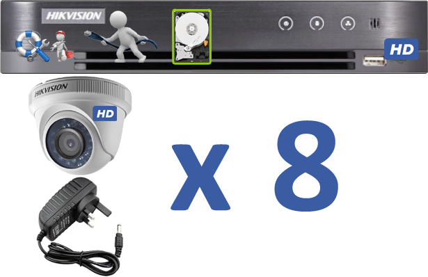 08 HD (1080P) Cameras Installation w/Onsite Warranty Package